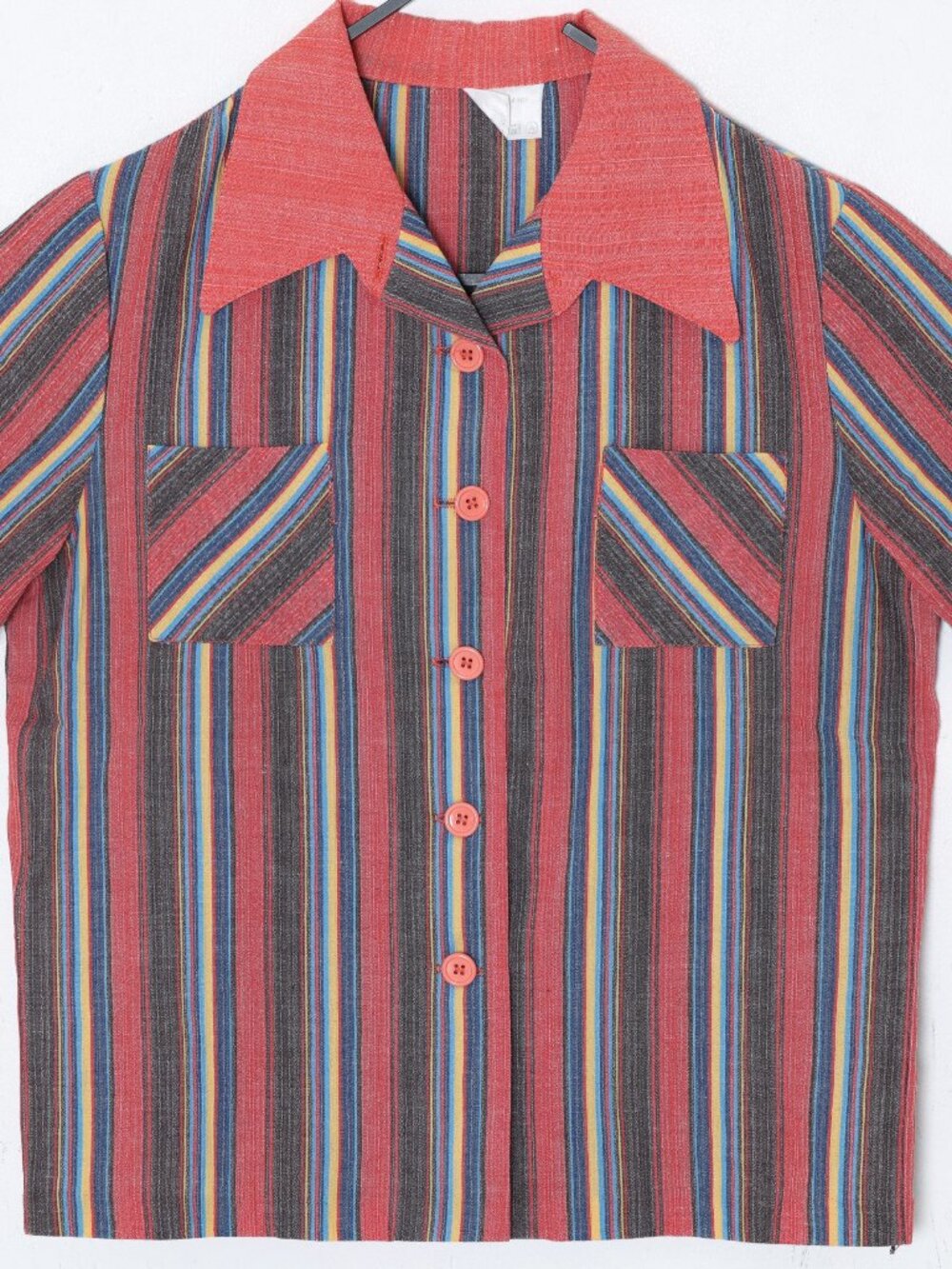 Late-1970s, French Camp Shirt, Bias Patch Pockets, Contrast Collar Assembly